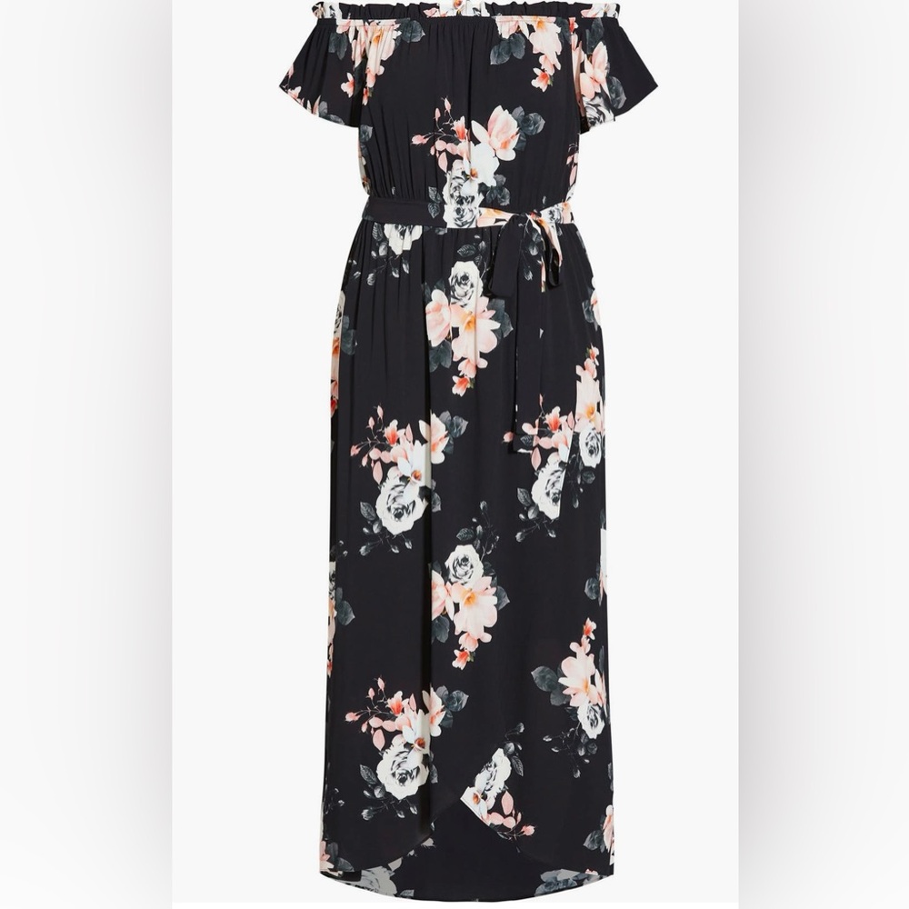 City Chic Pink High-Low Wrap Sundress